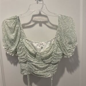 Le lise cute green crop top